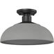 Levitt 1 Light 13.63 inch Natural Black Outdoor Semi-flush in Natural Gray